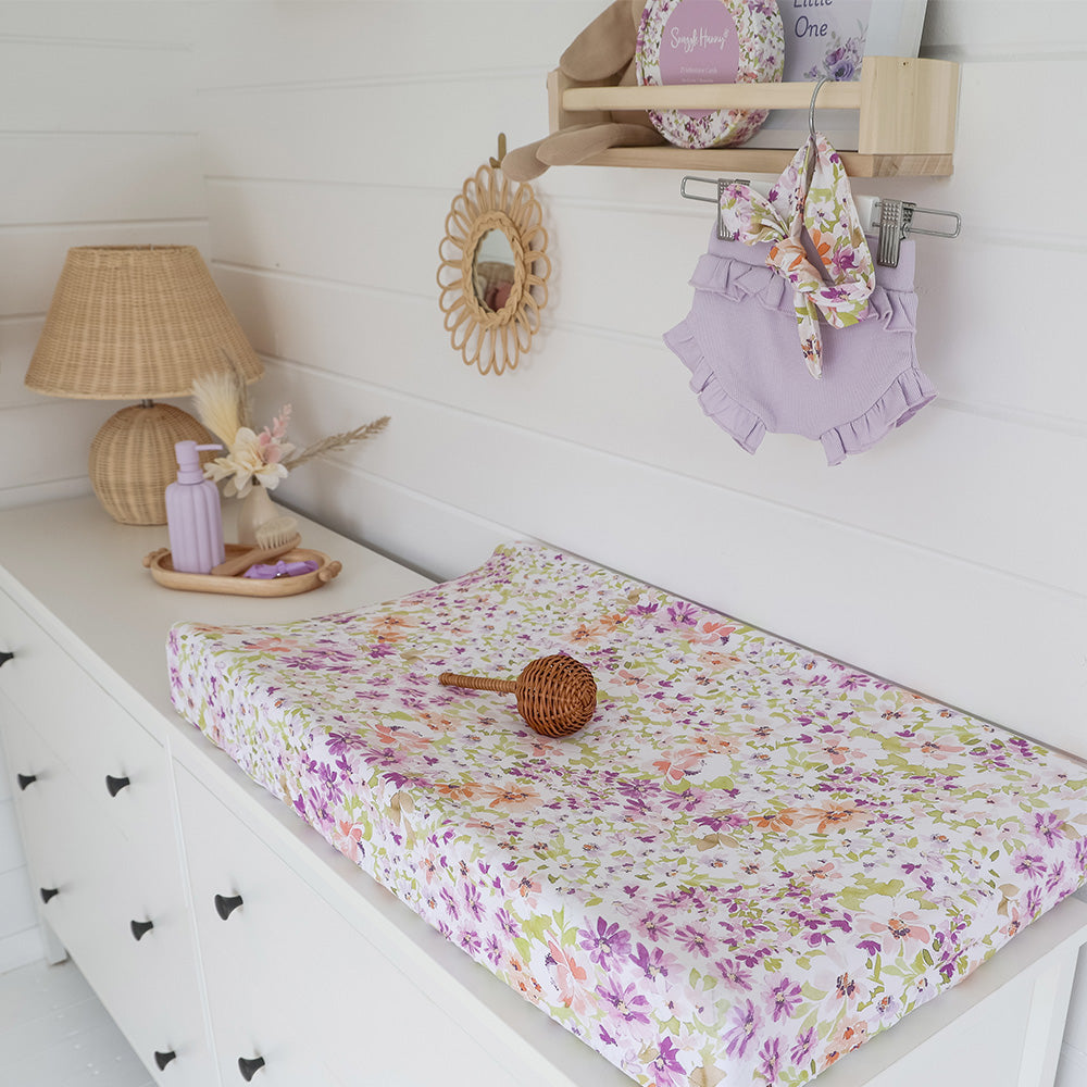 Snuggle Hunny Fitted Bassinet & Change Pad Cover - Isla