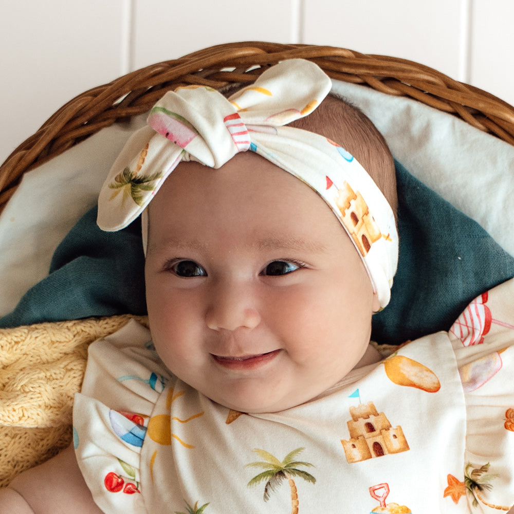 Snuggle Hunny Topknot Headband - Beach Fun