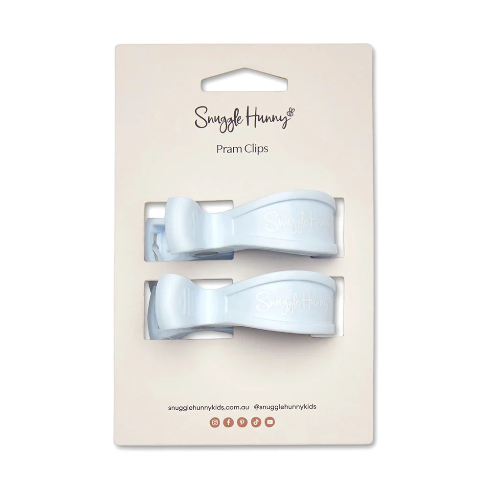 SNUGGLE HUNNY PRAM CLIP PAIR | BABY BLUE