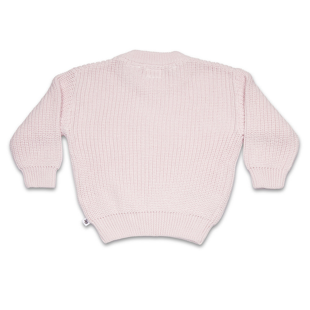 SNUGGLE HUNNY OVERSIZED COTTON KNIT JUMPER | BLUSH