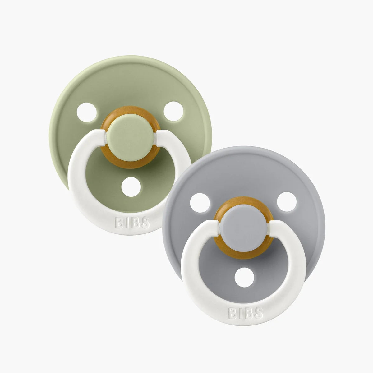 Bibs Colour Dummies (Night Glow) - Sage/Cloud - (2 pack)