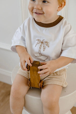 Woven Kids Corduroy Shorts - Sand