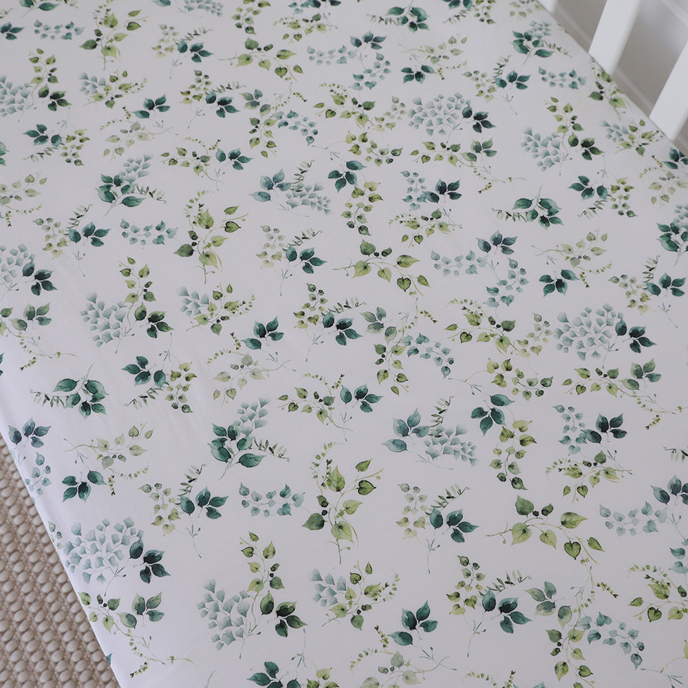 Snuggle Hunny Fitted Cot Sheet - Eden