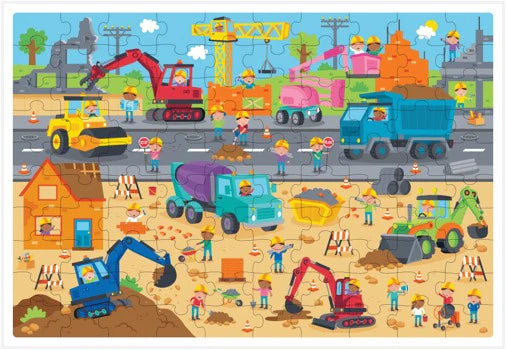 Trucks and Diggers Book and Puzzle