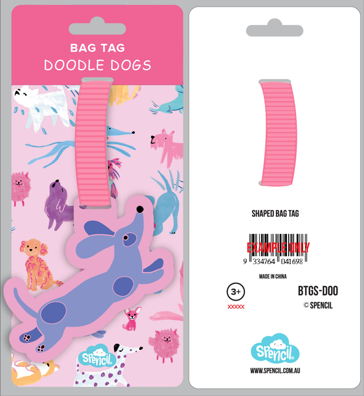 Spencil Bag Tag | Doodle Dogs