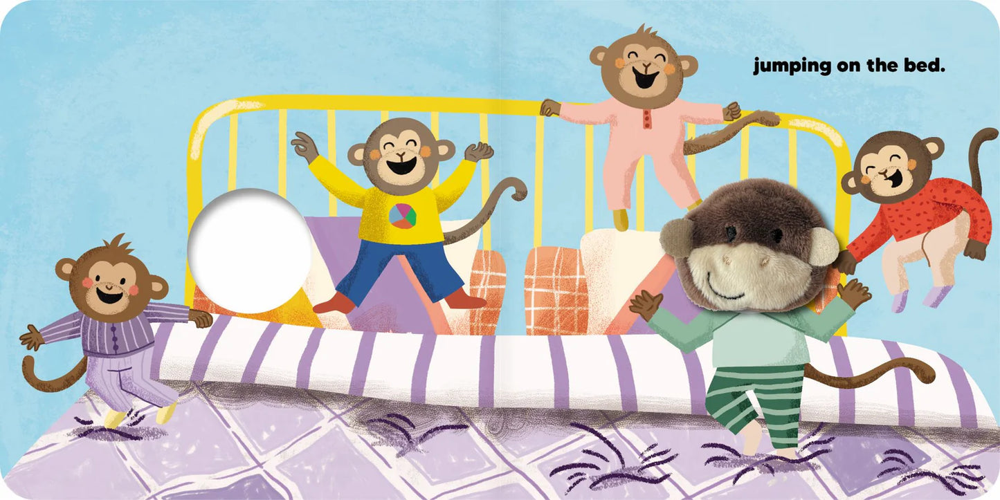 Kids Finger Puppet Board Book - Five Cheeky Monkeys