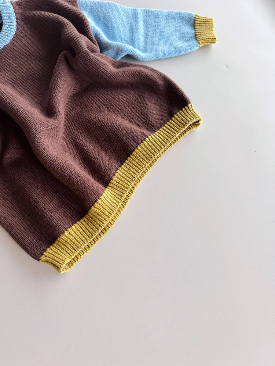 FRECKLES THE LABEL COTTON JUMPER | BROWN/BLUE/GREEN