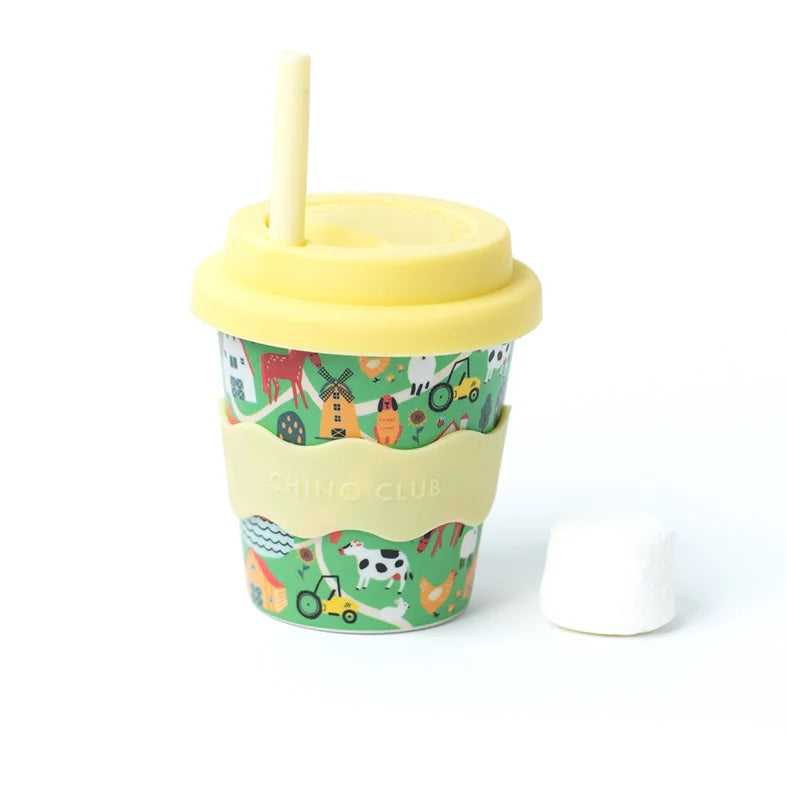 CHINO CLUB BABY CHINO CUP WITH LID | FARM - Angus & Dudley Collections