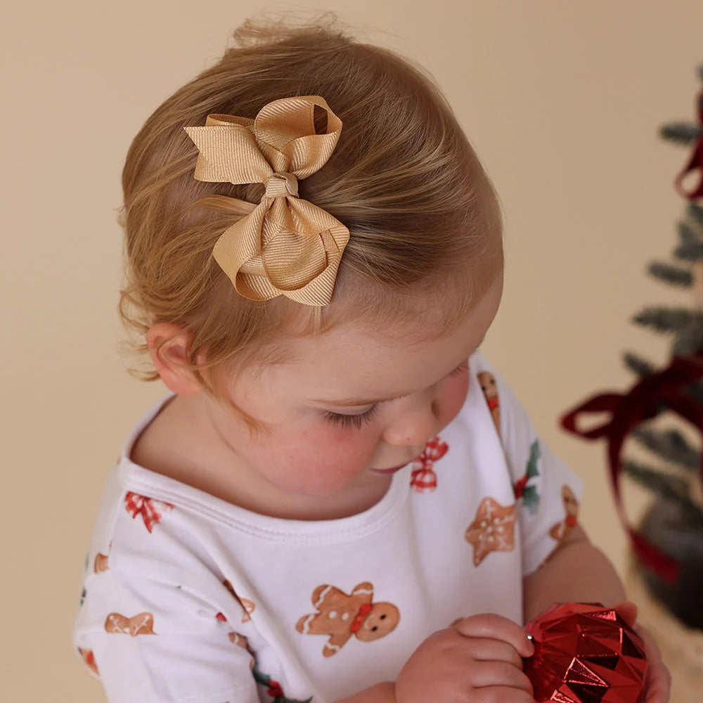 SNUGGLE HUNNY | HAIR CLIP | GOLD BOW