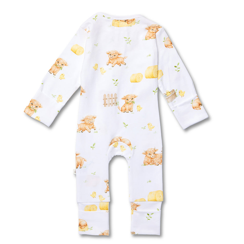 SNUGGLE HUNNY | CONVERTIBLE ROMPER | HIGHLAND COWS