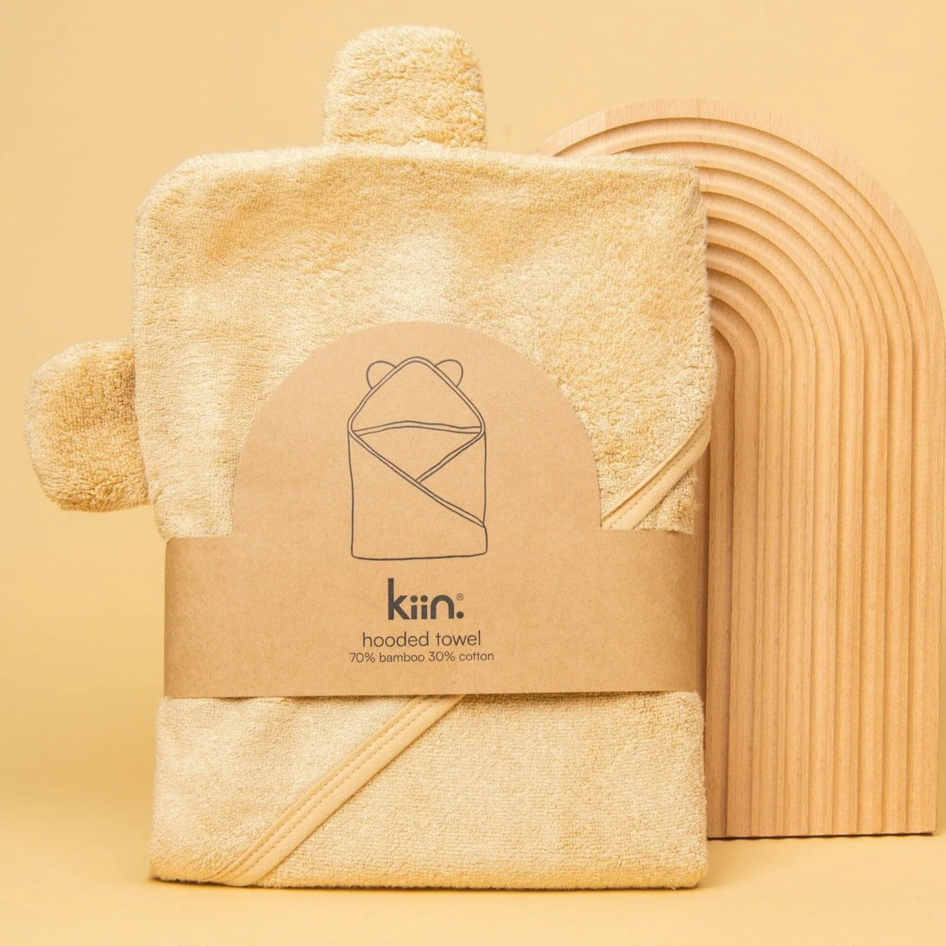Kiin Hooded Bamboo Towel - Oat