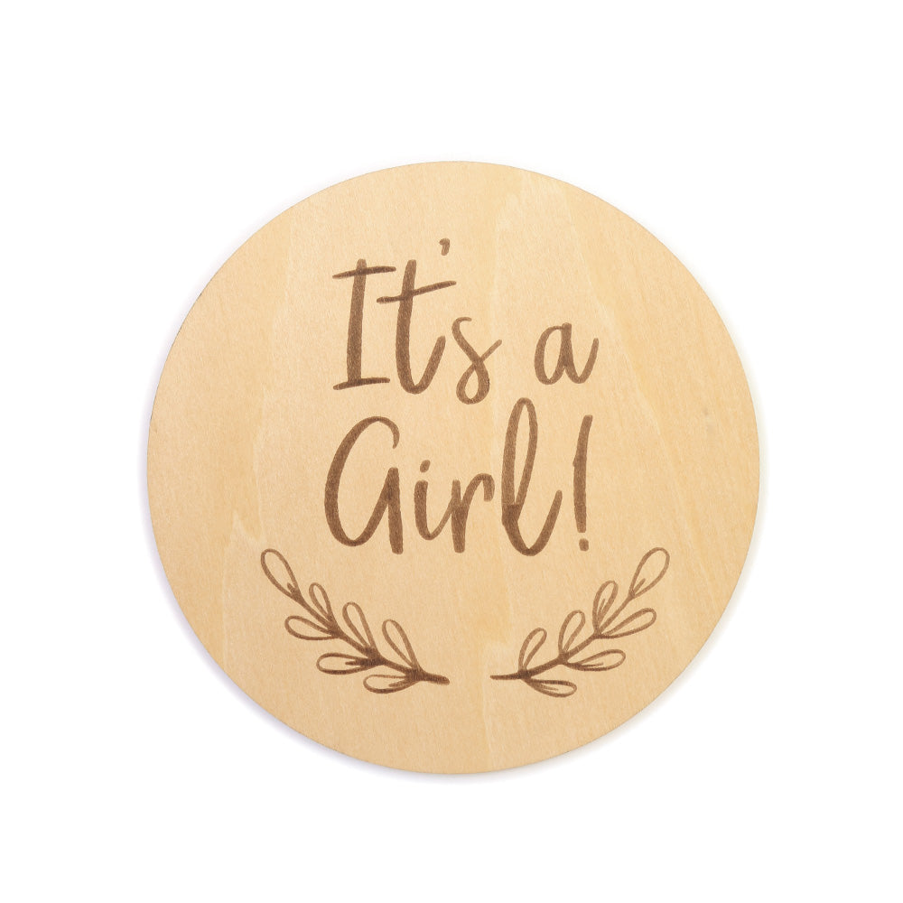 SNUGGLE HUNNY | WOODEN MILESTONE CARD | GENDER REVEAL