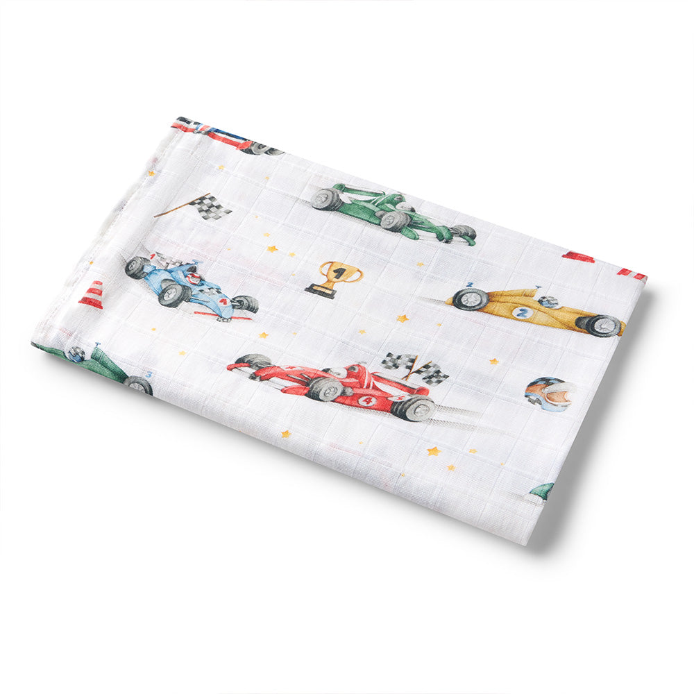 Snuggle Hunny Organic Cotton Muslin Wrap | Little Racers