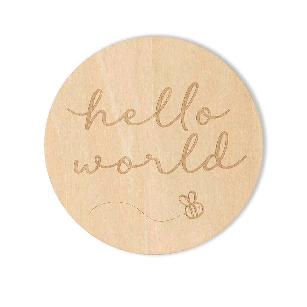 Snuggle Hunny Wooden Milestone Discs - Busy Bee