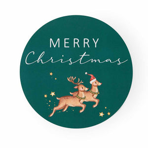 Snuggle Hunny Reversible Single Milestone Card - Christmas Reindeer