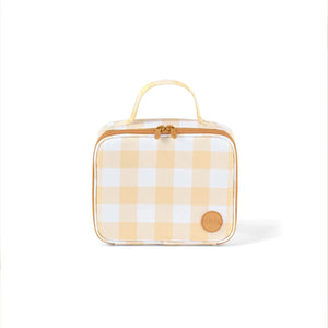 Oioi Mini Insulated Lunch Bag - Beige Gingham