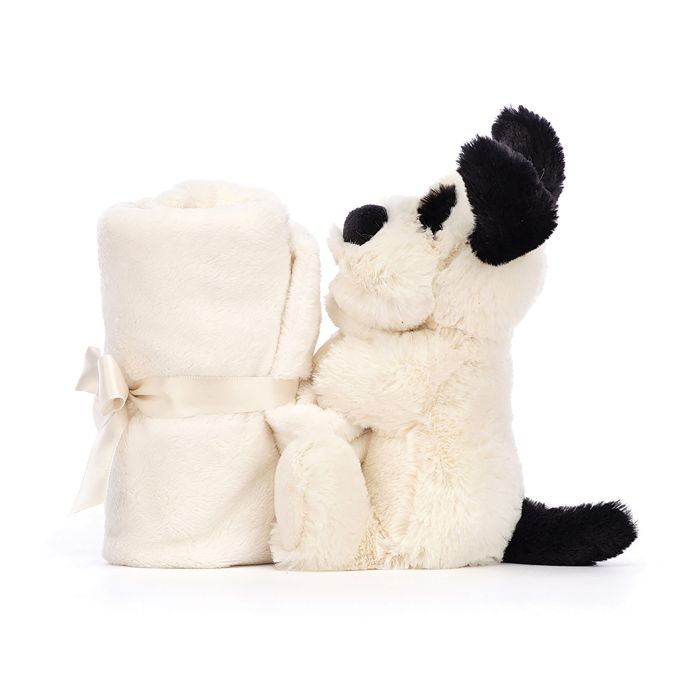 Jellycat Bashful Soother - Black and Cream Puppy