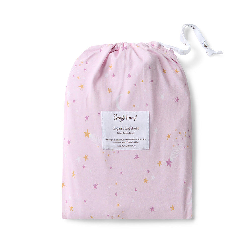 Snuggle Hunny Fitted Cot Sheet - Twinkle