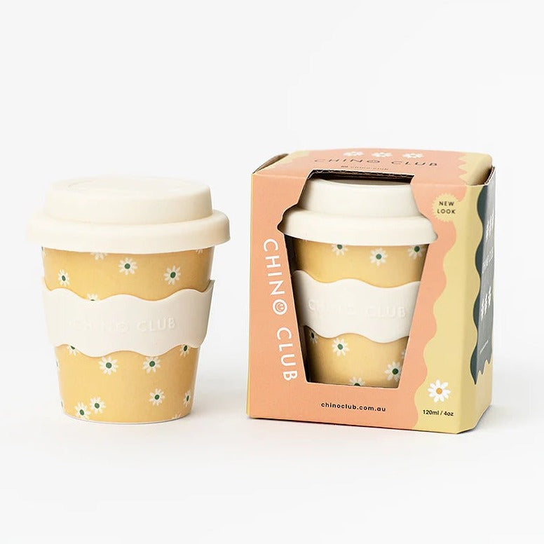 Baby Chino Cup with Lid - Yellow Daisy