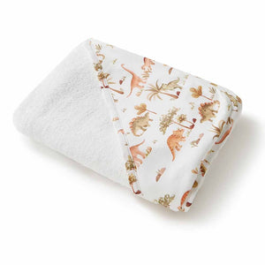 Snuggle Hunny Hooded Organic Cotton Towel - Dino