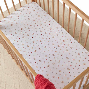 Snuggle Hunny Fitted Cot Sheet - Ladybug