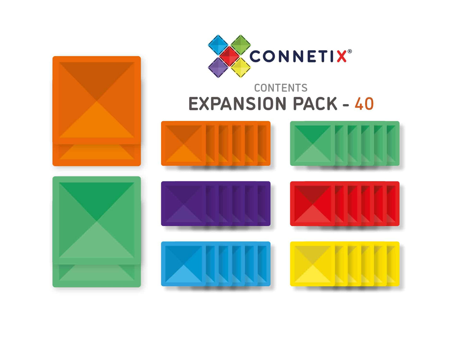 Connetix Tiles - 42 Piece Square Pack
