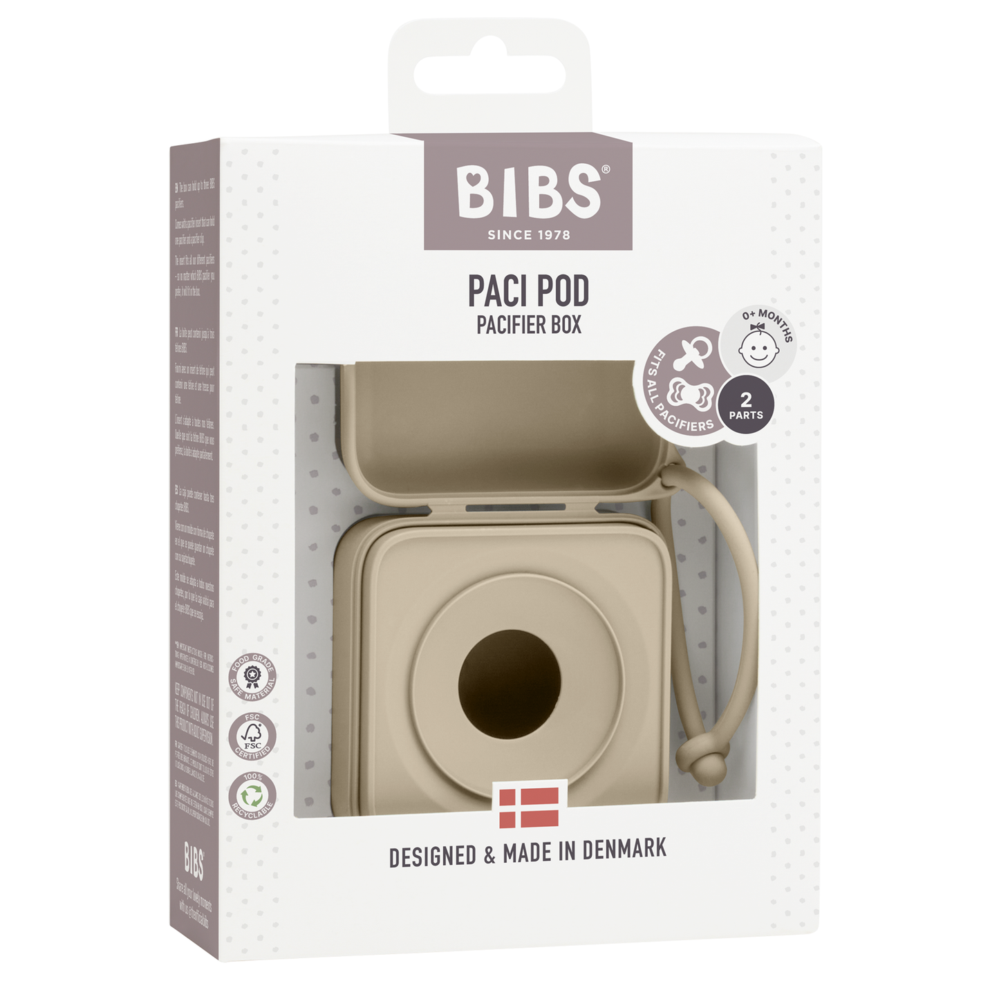 Bibs Pacifier Box - Vanilla
