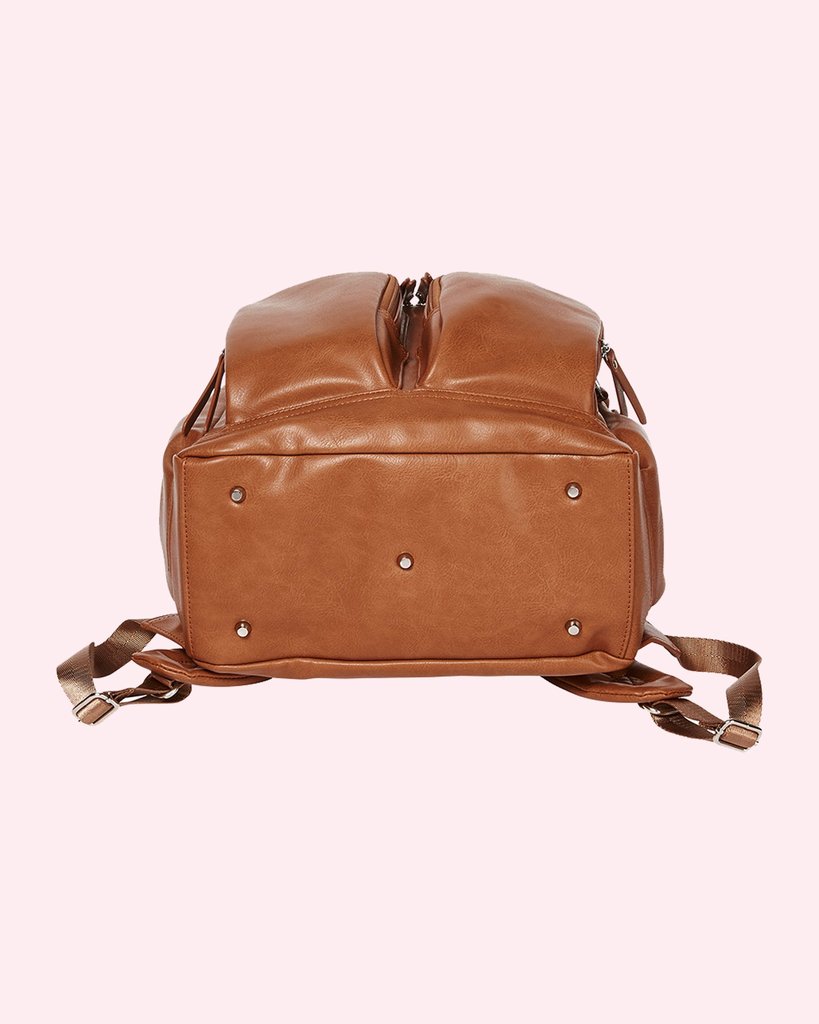 Oioi Vegan Leather Nappy Backpack - Tan