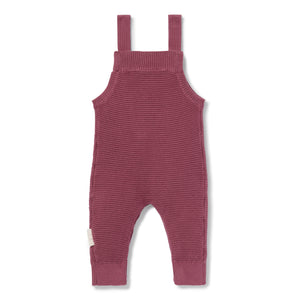 Aster and Oak Knit Overalls - Berry
