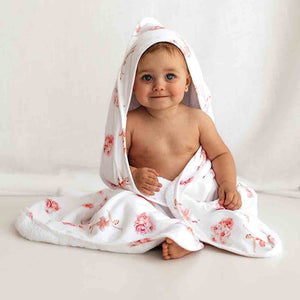 Snuggle Hunny Hooded Organic Cotton Towel - Ballerina