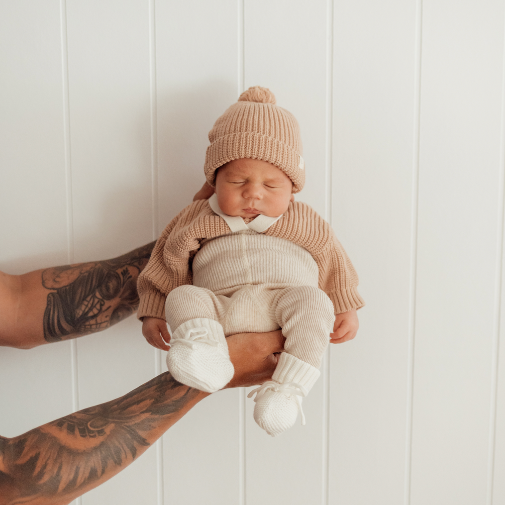 ziggy lou knit booties - angus and dudley