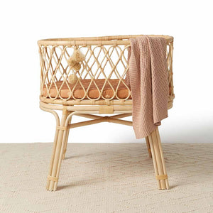 Snuggle Hunny Fitted Bassinet & Change Pad Cover - Bronze Palm