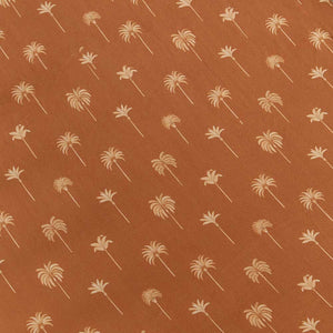 Snuggle Hunny Fitted Cot Sheet - Bronze Palm