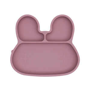 Bunny Stickie Plate - Dusty Rose