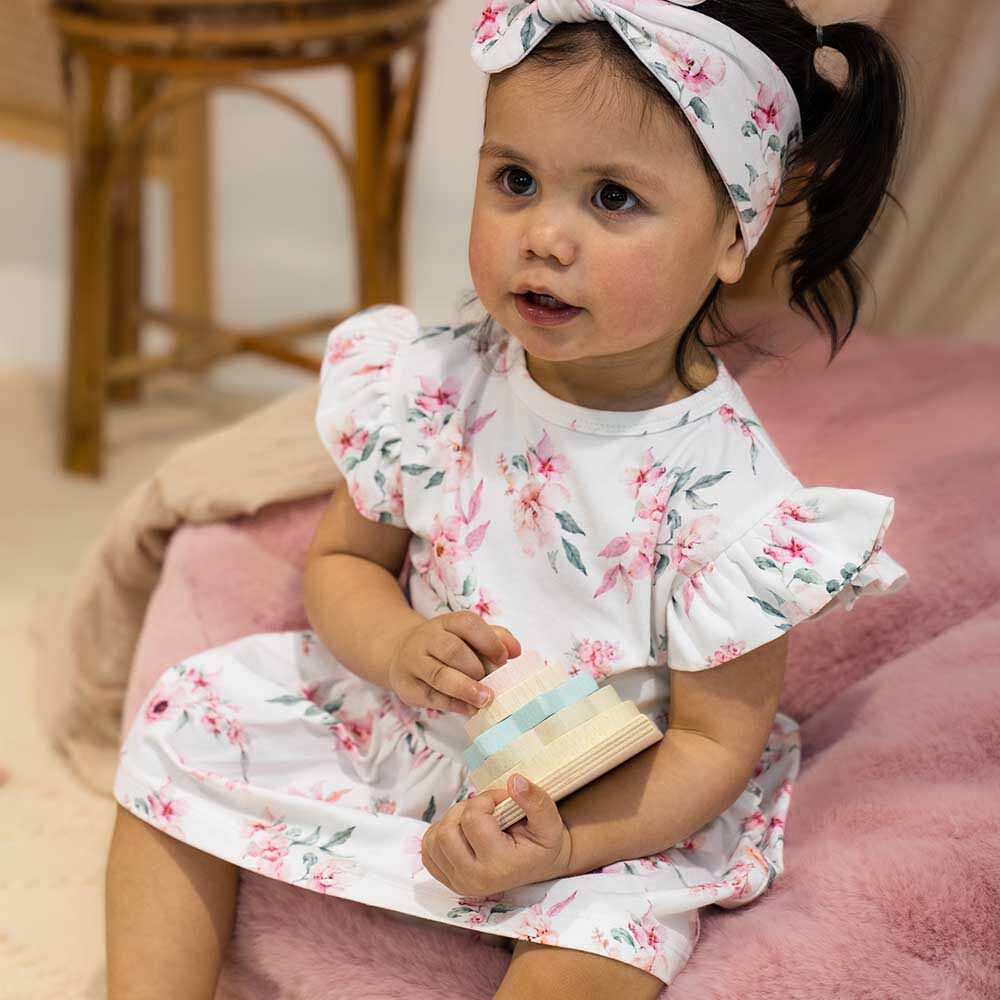 snuggle hunny flower dress - angus and dudley