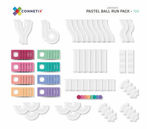 Connetix Tiles - 106 Piece Pastel Ball Run Pack