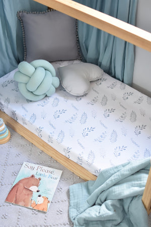 Snuggle Fitted Cot Sheet - Wild Fern - Angus & Dudley Collections