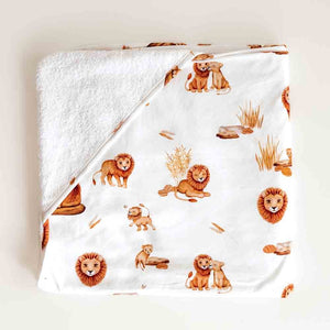Snuggle Hunny Hooded Organic Cotton Towel - Lion