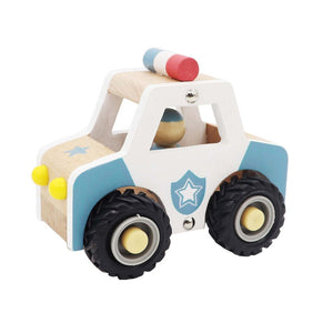 wooden police car - angus and dudley