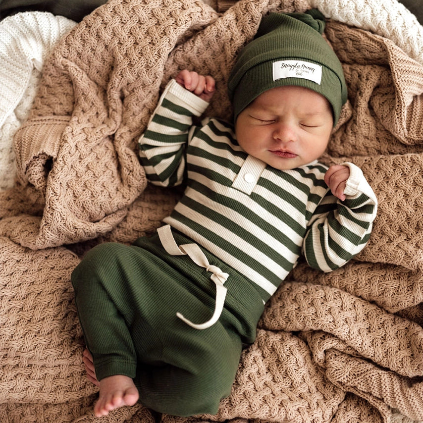 Snuggle Hunny Organic Cotton Pants - Olive