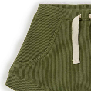Snuggle Hunny Organic Cotton Shorts - Olive