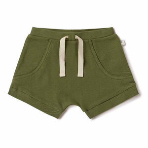 Snuggle Hunny Organic Cotton Shorts - Olive