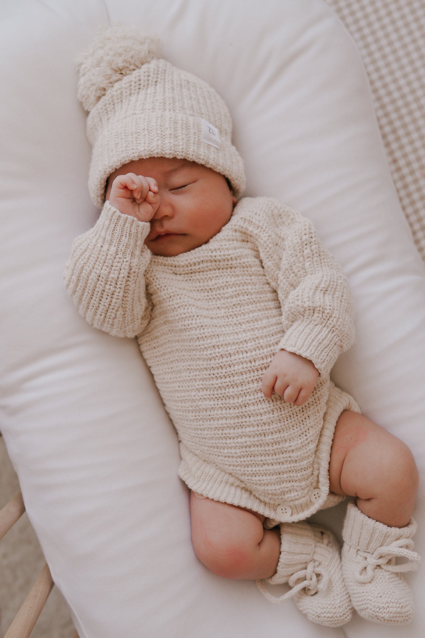 Ziggy Lou Knit Heirloom Romper - Honey