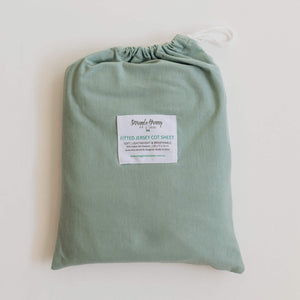 Snuggle Hunny Fitted Cot Sheet - Sage