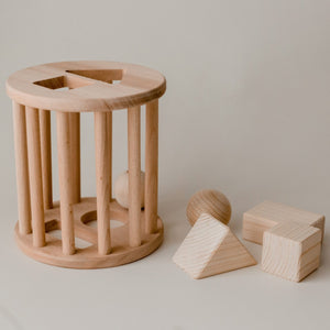 wooden baby shape sorter toy