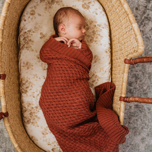 Snuggle Diamond Knit Blanket - Umber - Angus & Dudley Collections