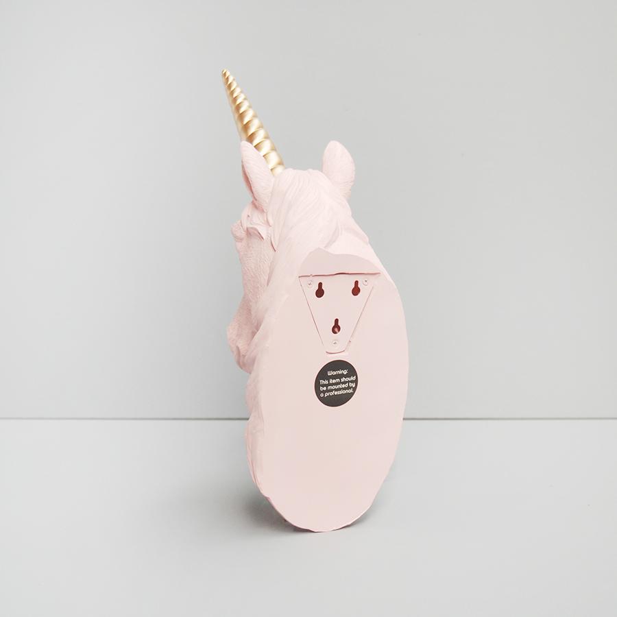Unicorn Head Wall Hanging - Pink/Gold
