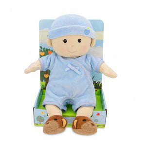 Organic Cotton Soft Baby Doll - Blue