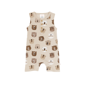 Confetti Kidz Organic Cotton and Bamboo Sleeveless Bodysuit - Beary Cute