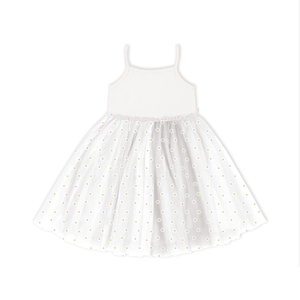 Confetti Kidz Ribbed Tulle Dress - Daisies